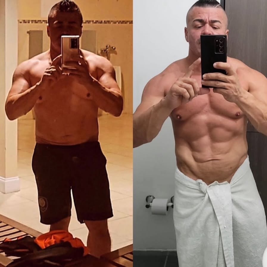 Client body transformation — before and after